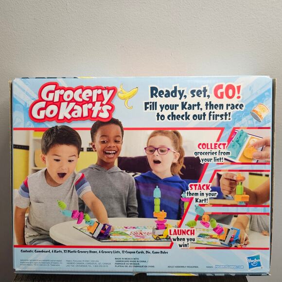 Grocery Go Karts Board Game for Preschoolers and Kids Ages 4 and Up NWT - Picture 2 of 2